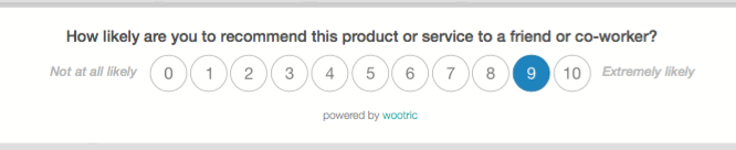 In-app NPS survey